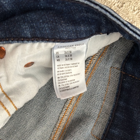American Eagle Mens Airflex+ Jeans. -dark Size 26x30 Slim. - Picture 3 of 6